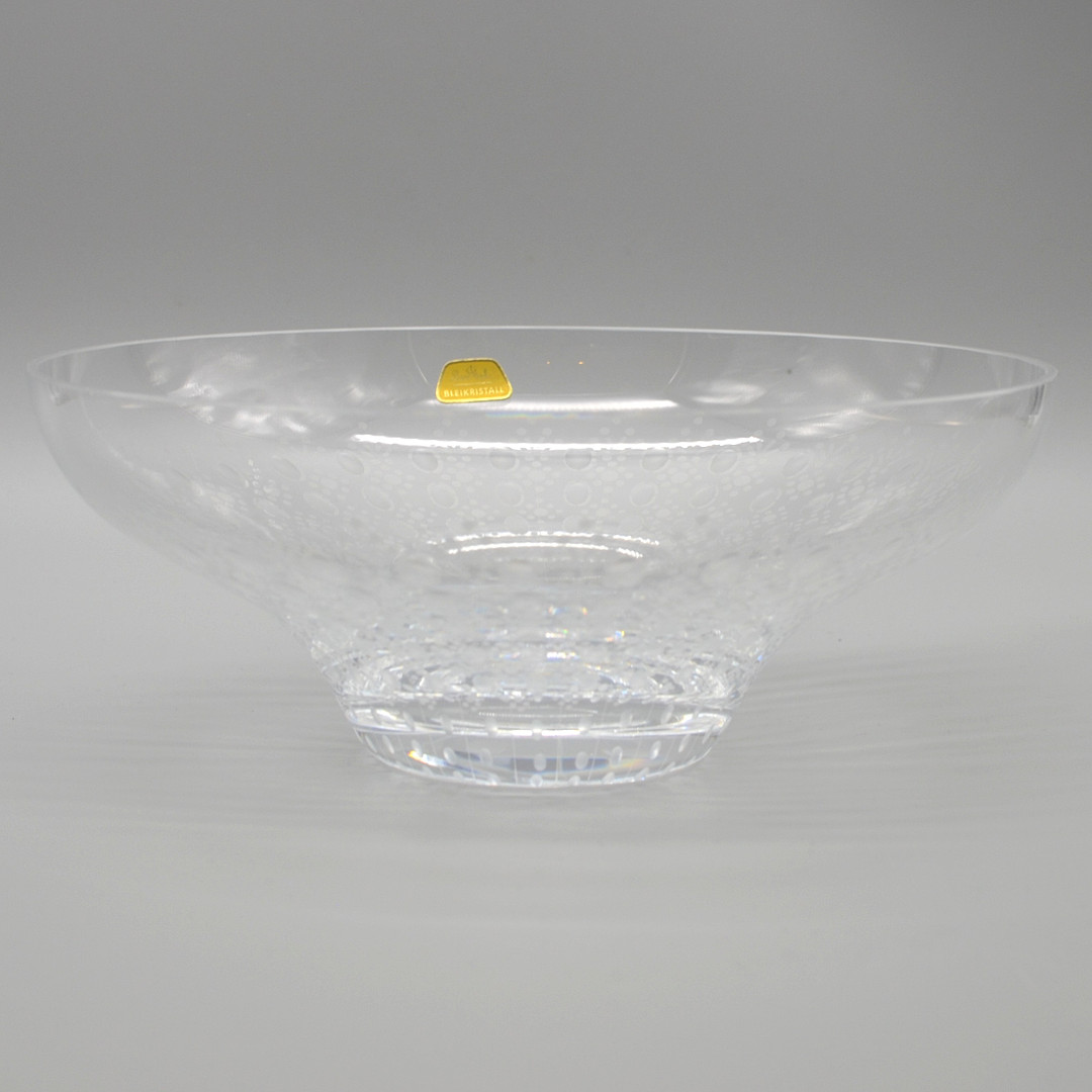 BJØRN WIINBLAD. ROSENTHAL, "ROMANZE", DESIGNERSCHALE, BLEIKRISTALLGLAS, SCHLIFFDEKOR, UM 1950.