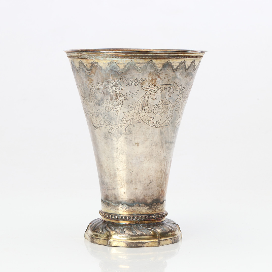 OLOF YTTRÆUS. BÄGARE. Silver. 1796. Uppsala. Vikt ca 500 gram.