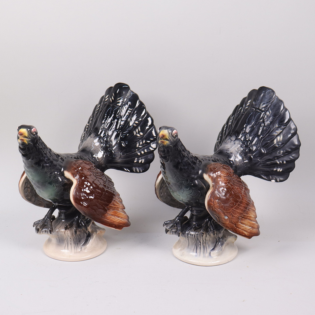 FIGURINER, Hertwig & Co., Katzhütte, Tyskland, thädrar i porslin, 1 par.