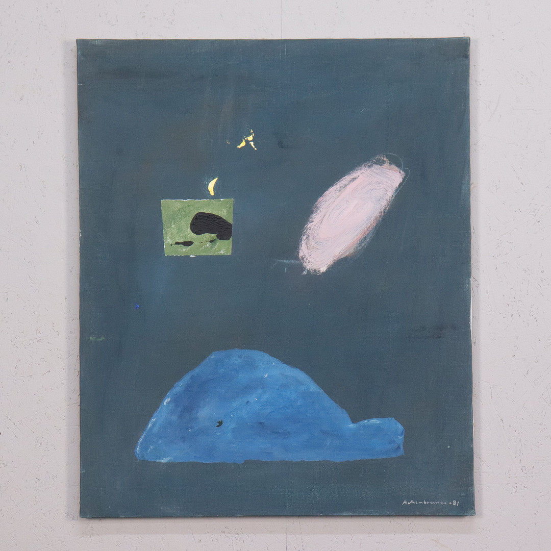 LENNART ASCHENBRENNER. olja på duk, 1-IV-21 "Det blå berget".