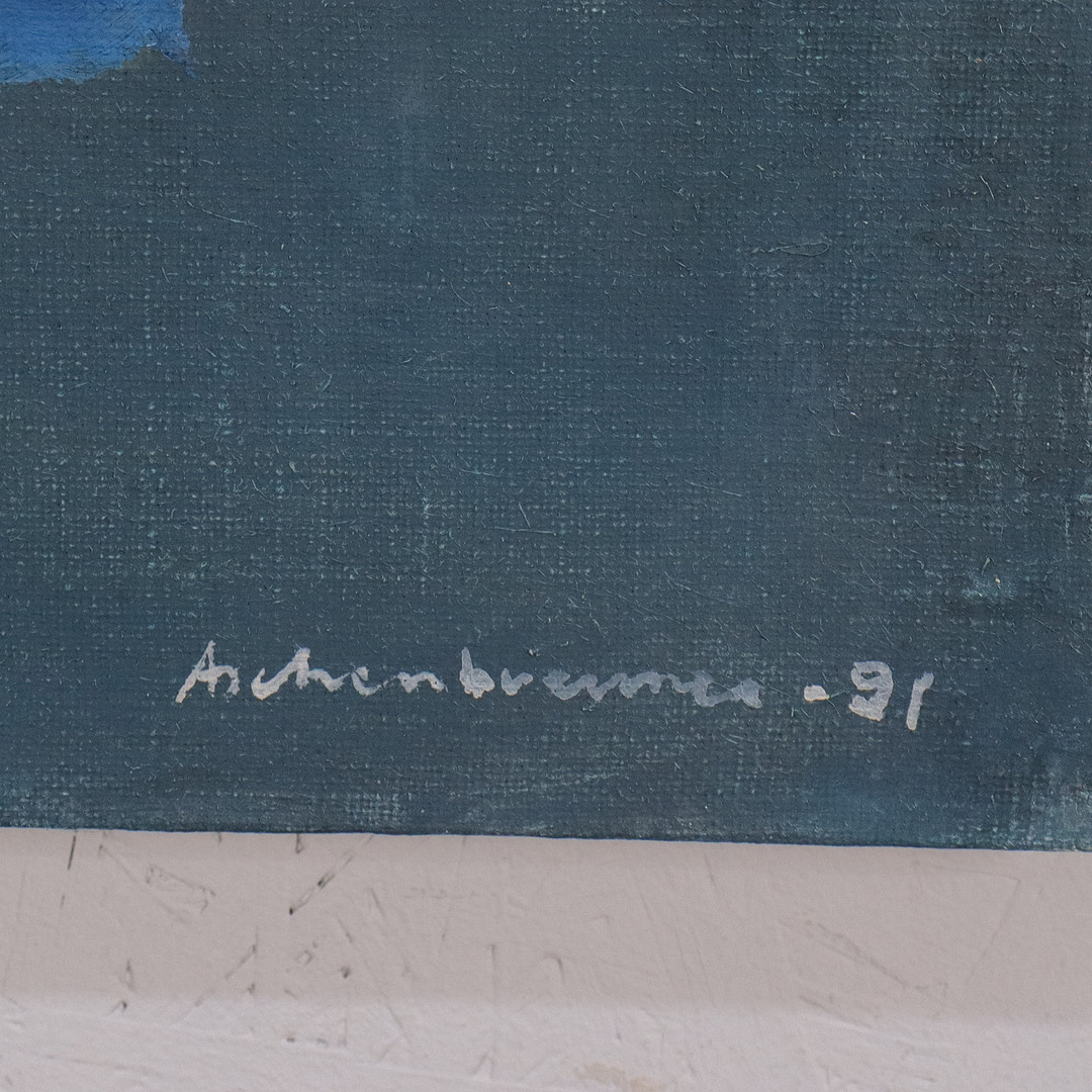 LENNART ASCHENBRENNER. olja på duk, 1-IV-21 "Det blå berget".