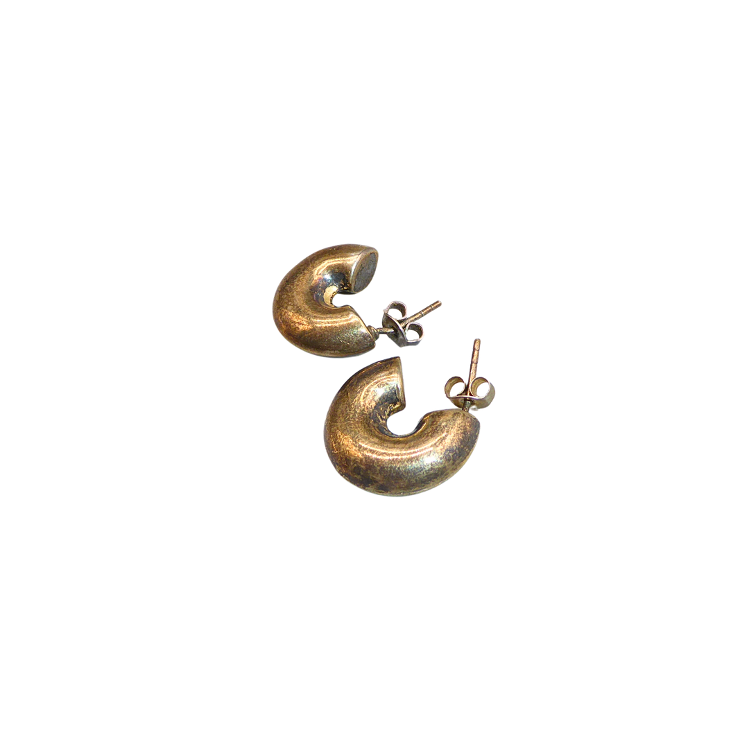 PAAR OHRSTECKER IN CREOLEN-FORM, 835 SILBER.