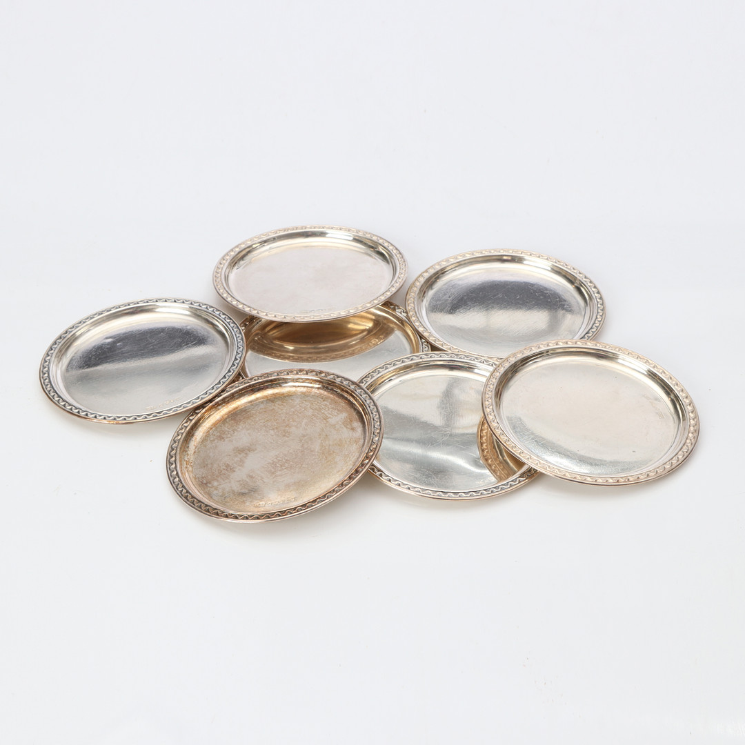 COASTERS, SJU ST. Silver. GAB, Stockholm, 1963. Vikt ca 120 gram.