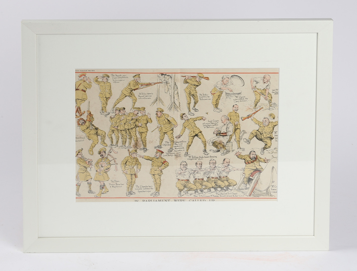 HAND COLOURED PRINT FOR PUNCH'S ALMANACK FOR 1919.