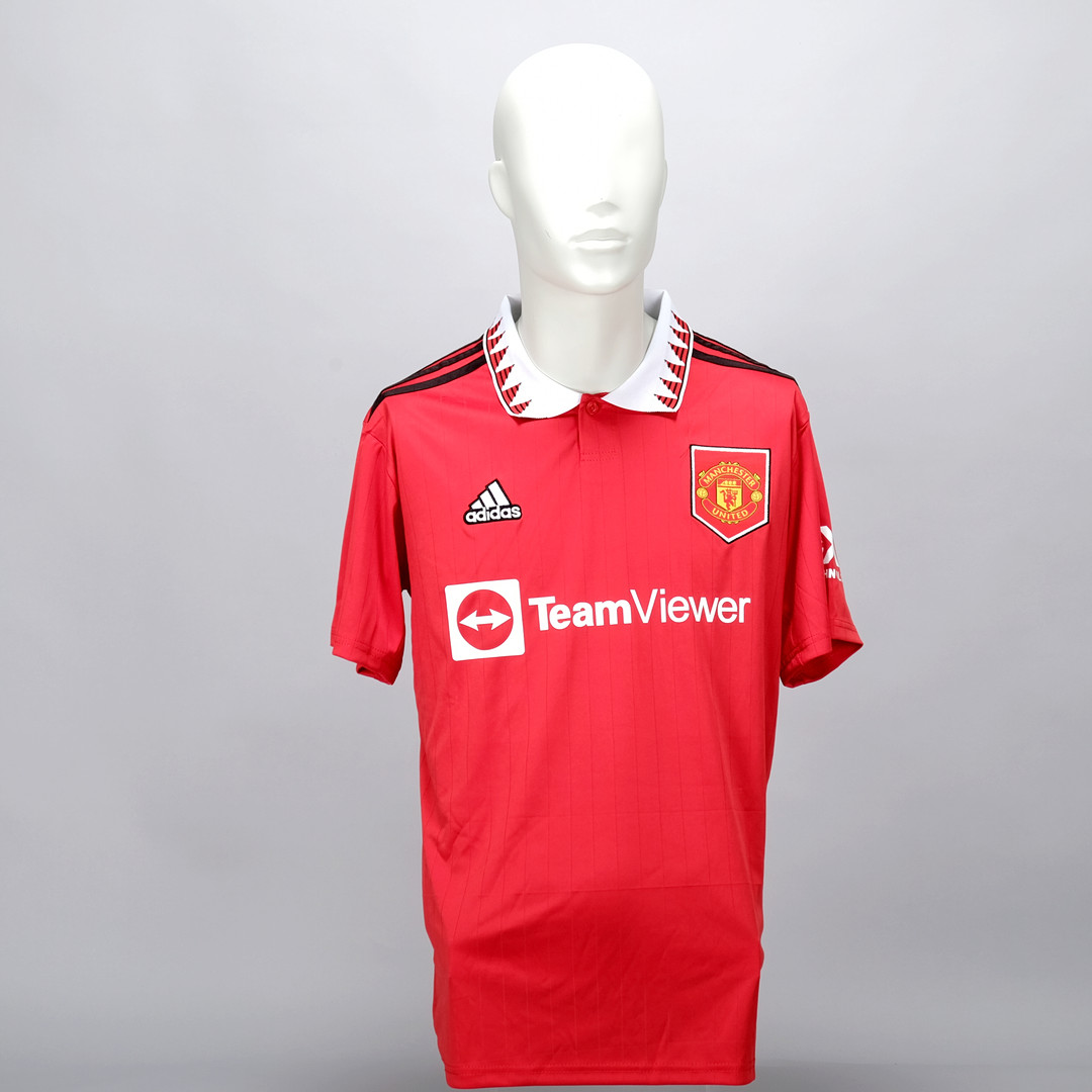 DAVID BECKHAM. Fotbollströja, Manchester United, Spelarnummer 7, Signerad.