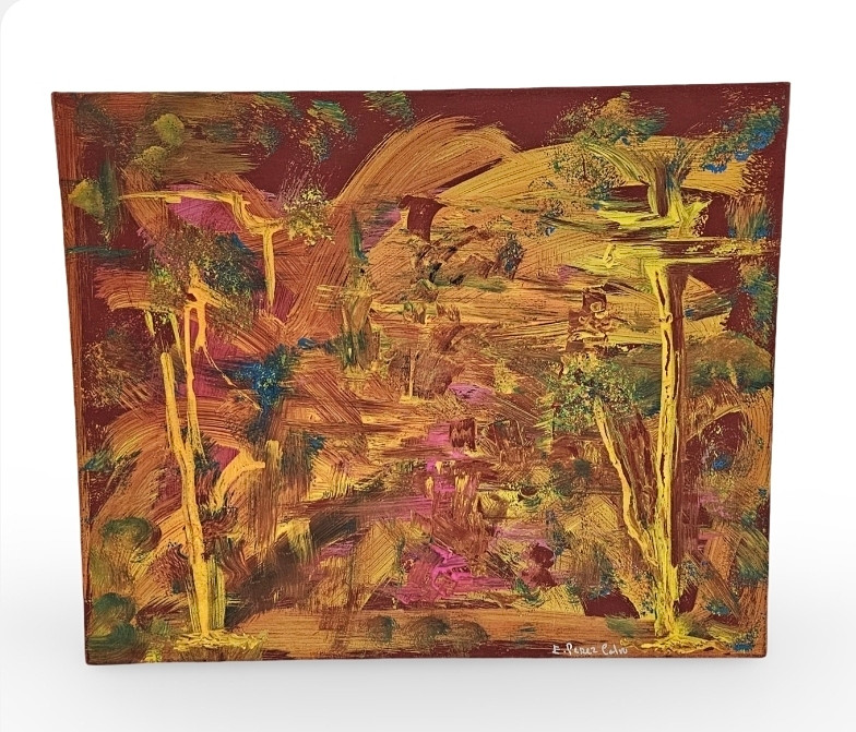 ESPERANZA PÉREZ CALVO. Técnica mixta sobre lienzo. "Secano".