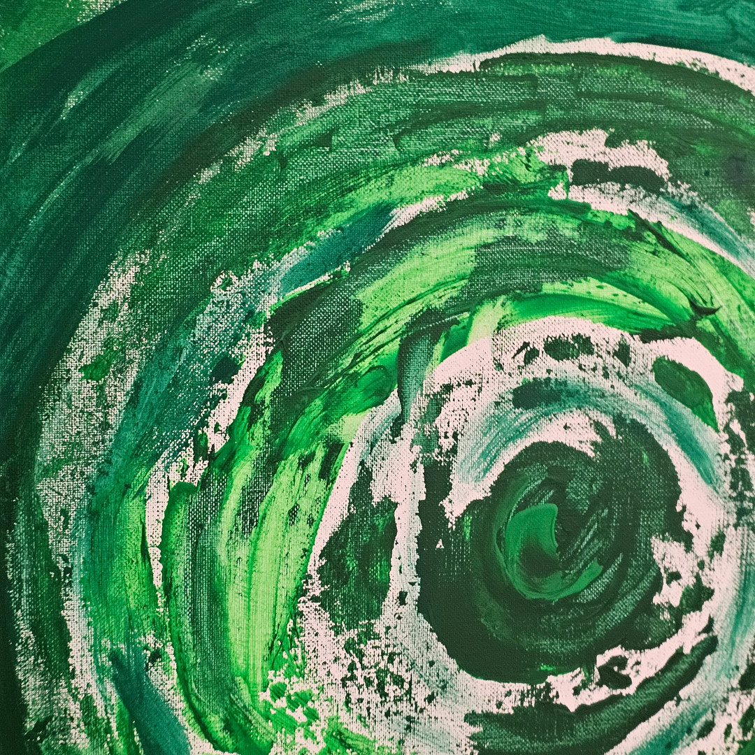 ESPERANZA PÉREZ CALVO. Técnica mixta sobre lienzo."Espiral Cuántica".