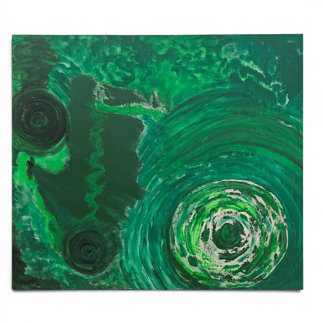ESPERANZA PÉREZ CALVO. Técnica mixta sobre lienzo."Espiral Cuántica".