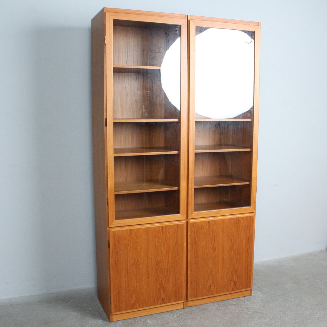 Vitrinenschrank/Bücherschrank der 1970er, Teak, Dänemark.