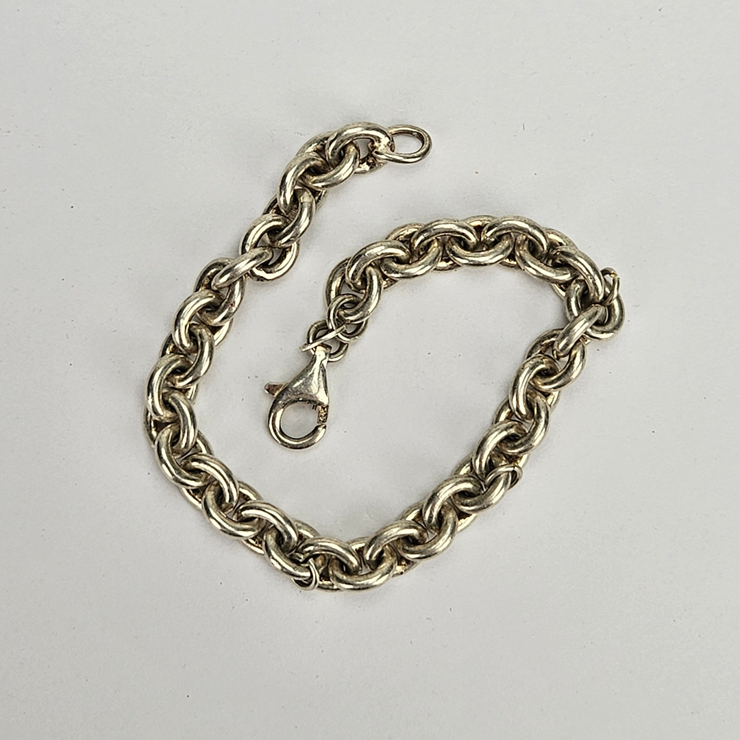 ARMBAND, "Kätting", silver, vikt ca. 23,2 gram.