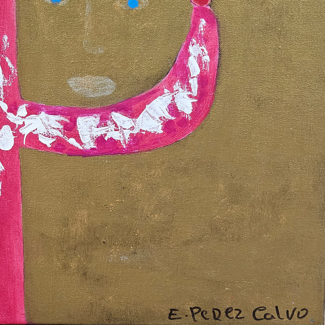 ESPERANZA PÉREZ CALVO. Técnica mixta sobre lienzo. "Amantes".