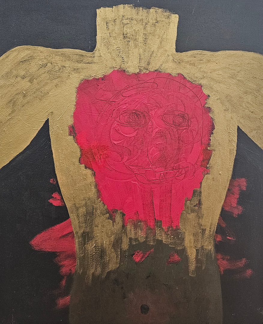 ESPERANZA PÉREZ CALVO. Técnic mixta sobre lienzo. "Otelo o Los Celos". Firmado en el reverso.