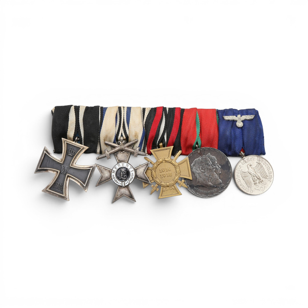 Five German First World War decorations in enamelled silver and metal.