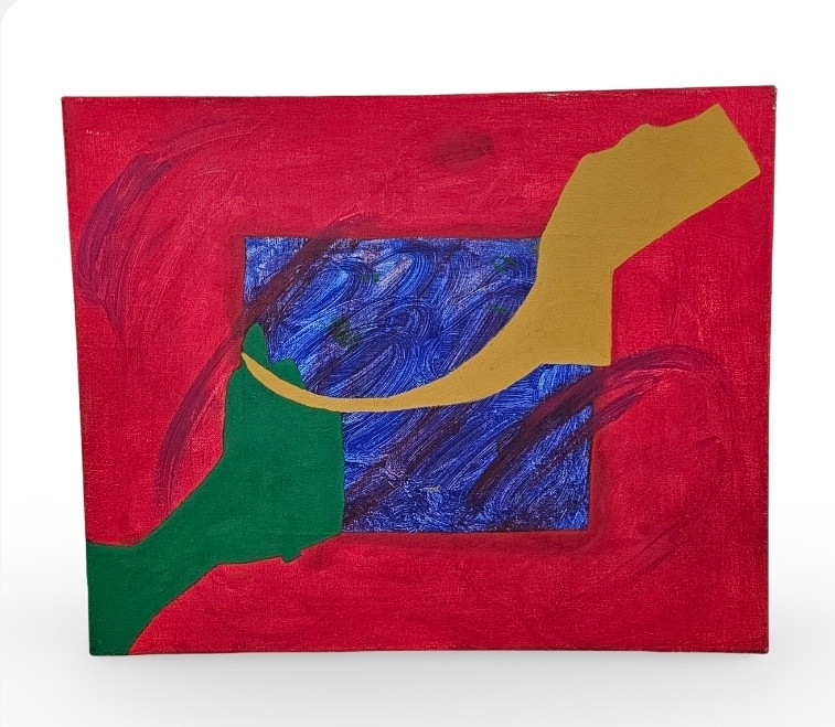 ESPERANZA PÉREZ CALVO. Técnica mixta sobre lienzo. "Ventana al cielo". Firmado en el reverso.
