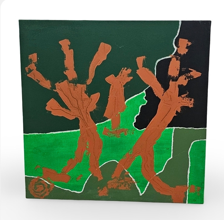 ESPERANZA PÉREZ CALVO. Técnica mixta. "Naturaleza". Firmado en el reverso.
