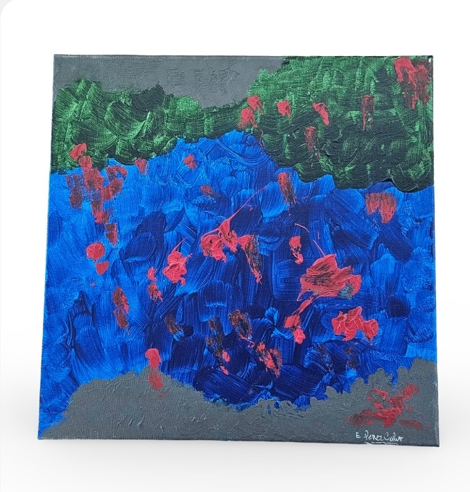 ESPERANZA PÉREZ CALVO. Técnica mixta. "La Tierra".