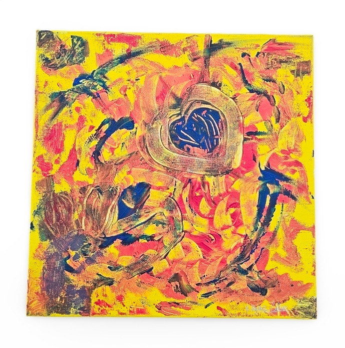 ESPERANZA PÉREZ CALVO. Técnica mixta. "Corazón, Latente".