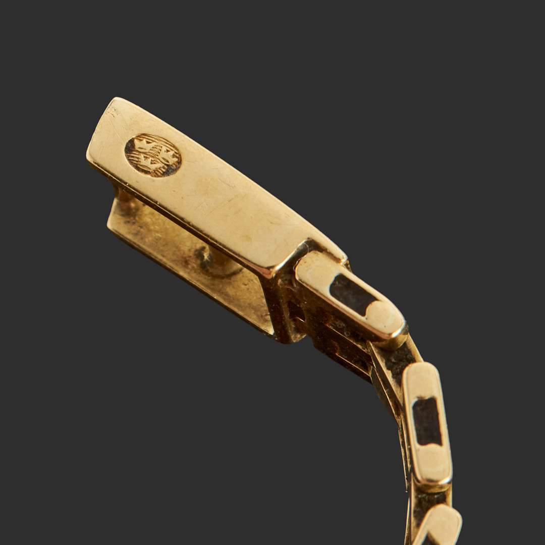 OMEGA, armbandsur, dam, guld på stål, armband i 18k guld.