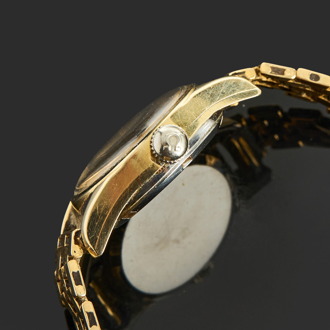 OMEGA, armbandsur, dam, guld på stål, armband i 18k guld.