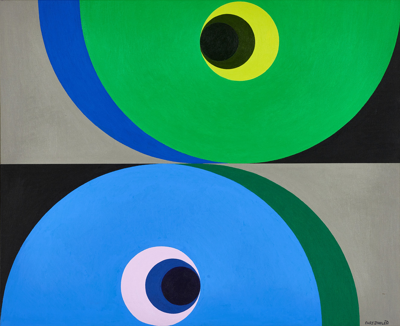 CURT DAHLÉN (Sverige, 1931–2025), "SNEGLING", signerad, akryl på duk.
