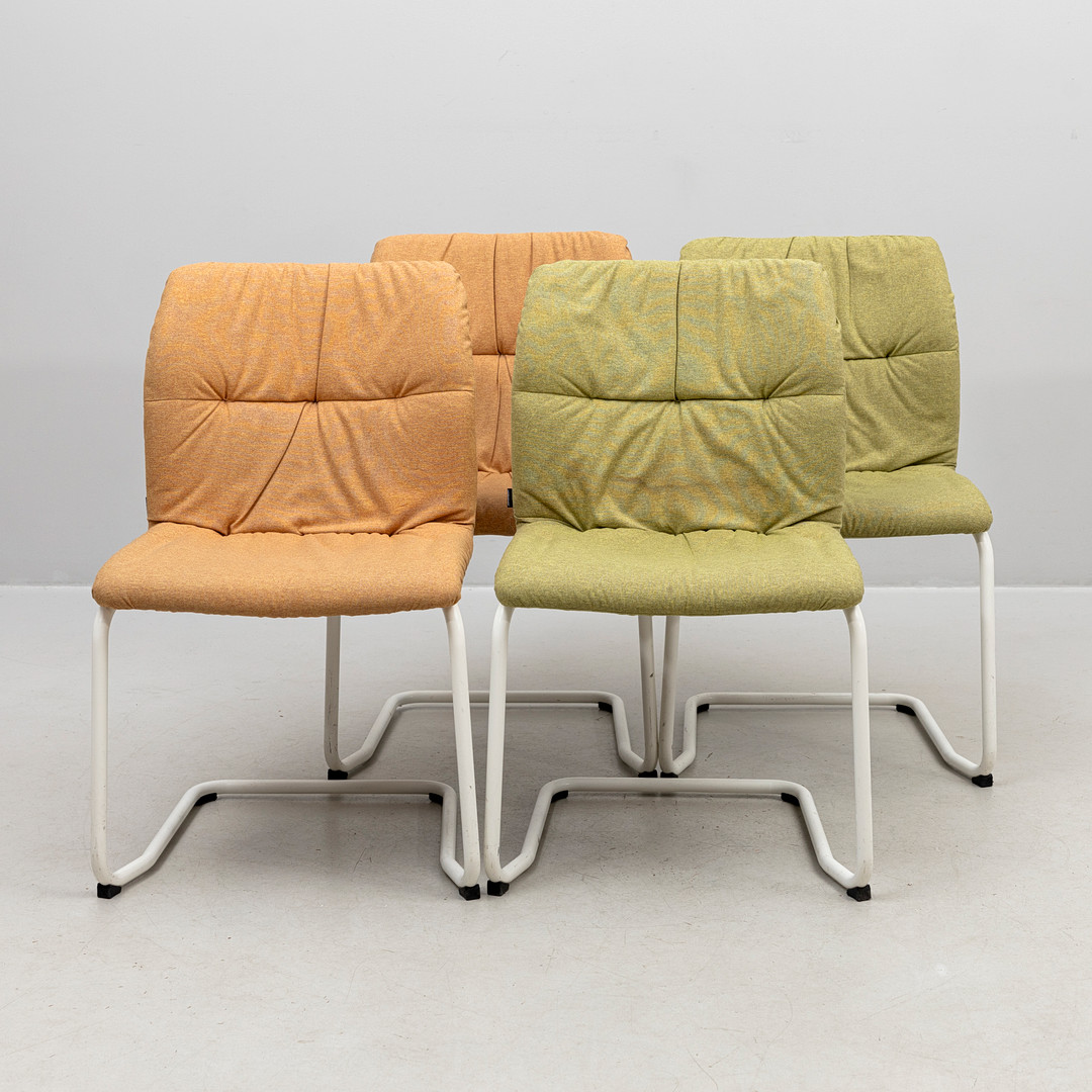 JOHAN LINDSTÉN. stolar 4 st, "Haddoc", stapelbara, Johanson Design.