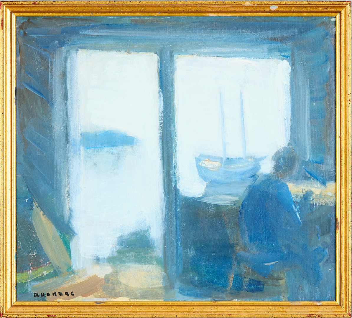 GUSTAV RUDBERG. "Fiskaren i sin bod".