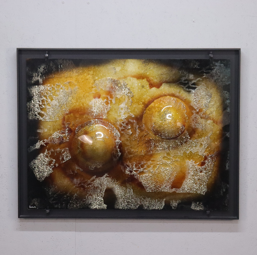 GIORGIO ZAMBELLI (1957-). VÄGGSKULPTUR, blandteknik, komposition i relief.