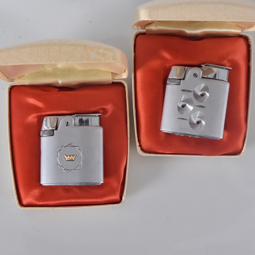 TÄNDARE, 2-stycken, Ronson, 1900-talets mitt.