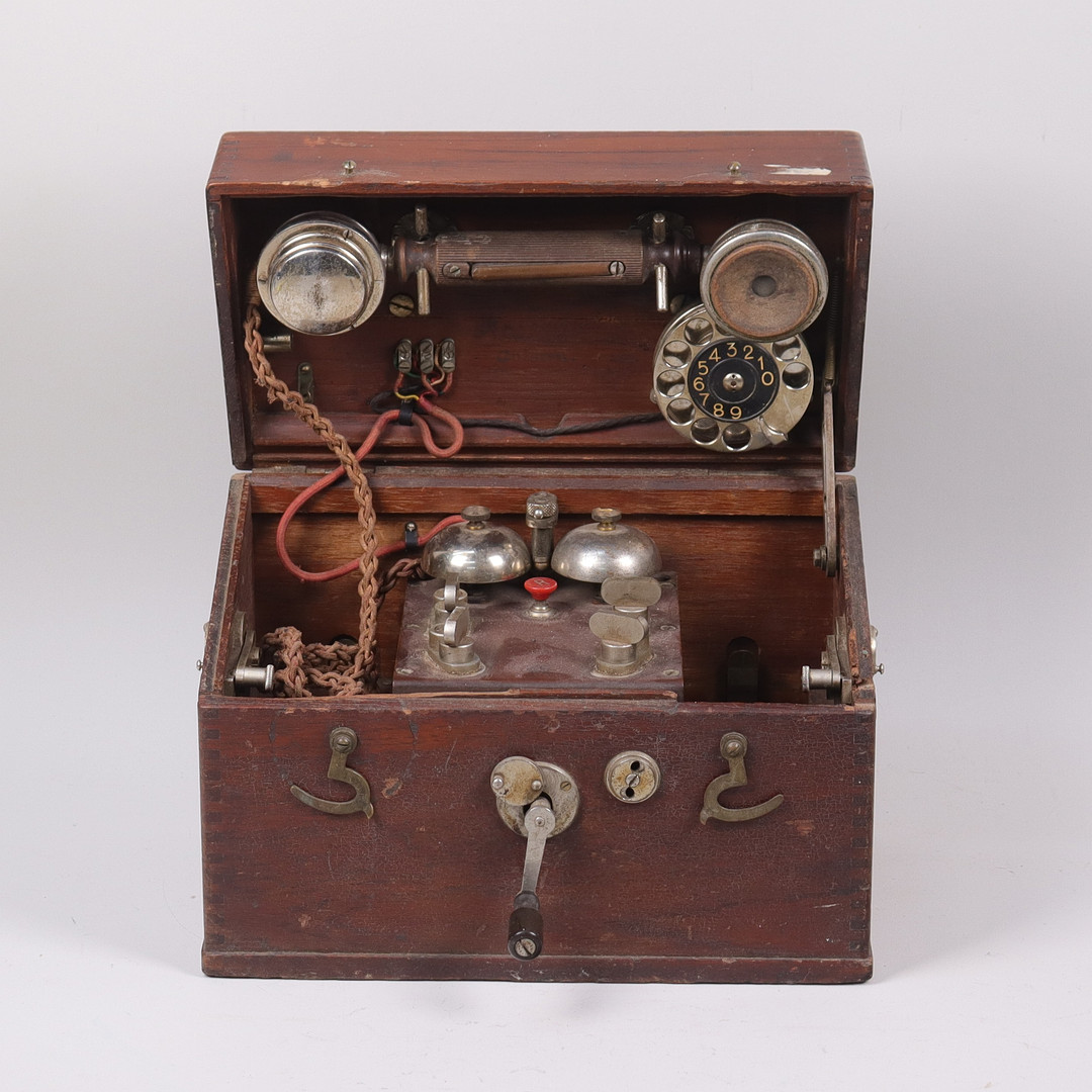 TELEFONAPPARAT, m/1905, militär, LM Ericsson, 1900-talets första hälft.