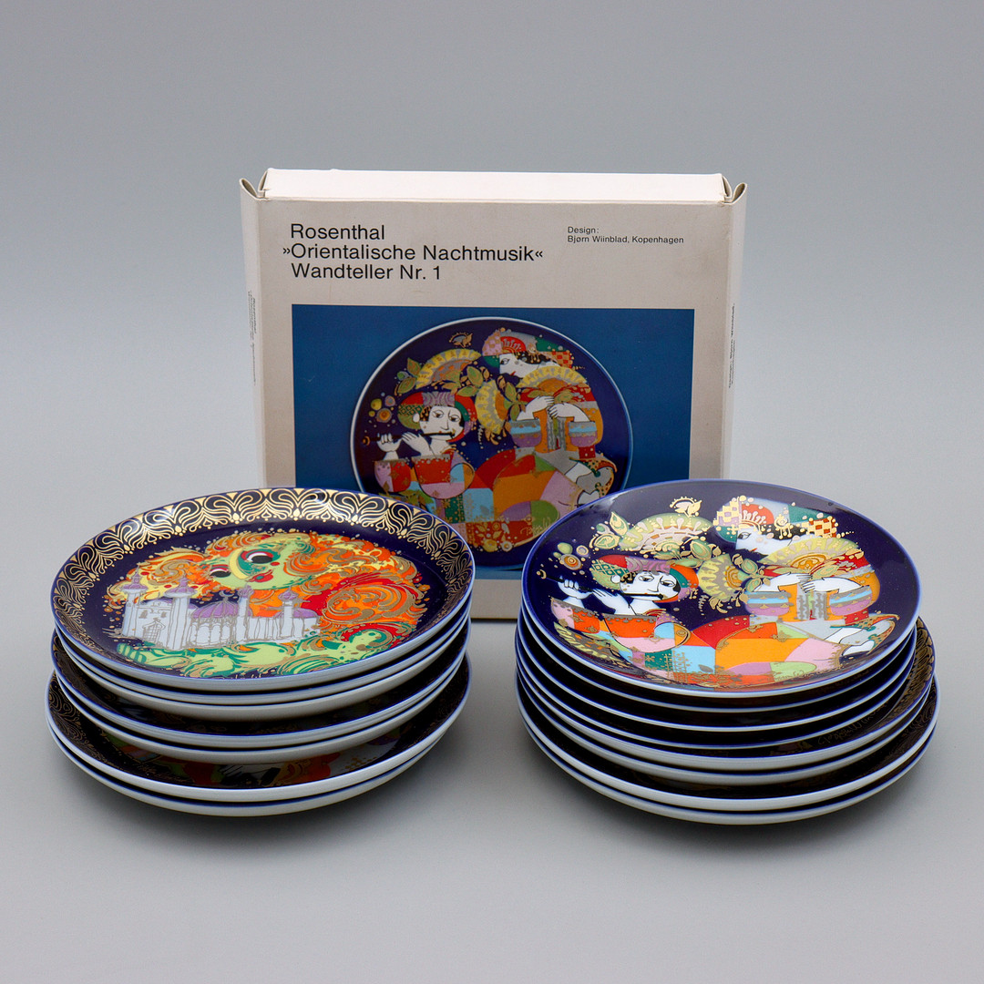BJÖRN WIINBLAD. 15 ASSIETTER, ROSENTHAL.