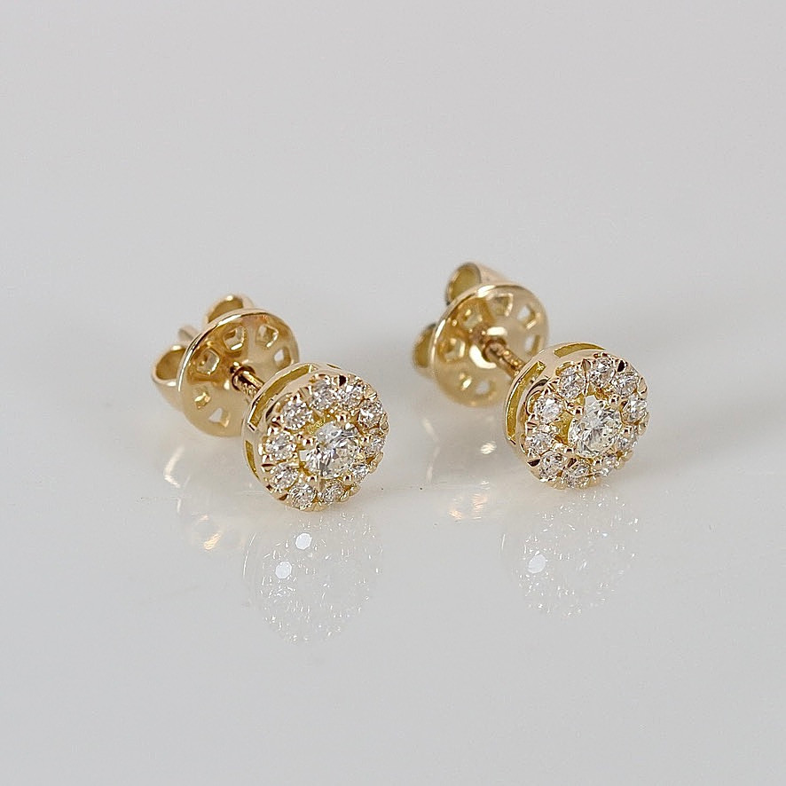 DIAMANTÖRHÄNGEN, ett par, totalt 0,41ct, 18K.