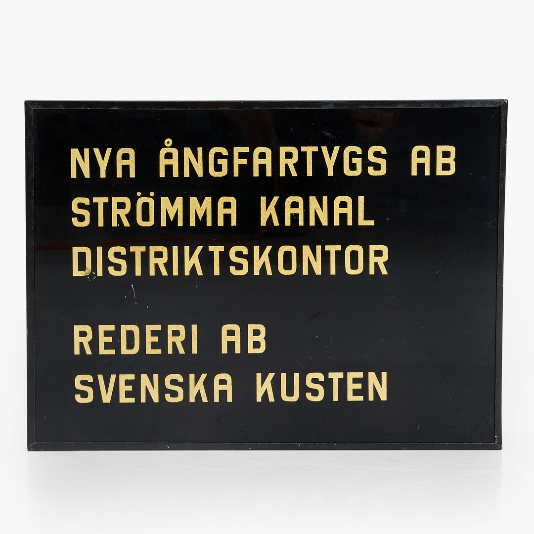 GLASSKYLTAR, "Strömma Line AB", 1900-talets mitt.