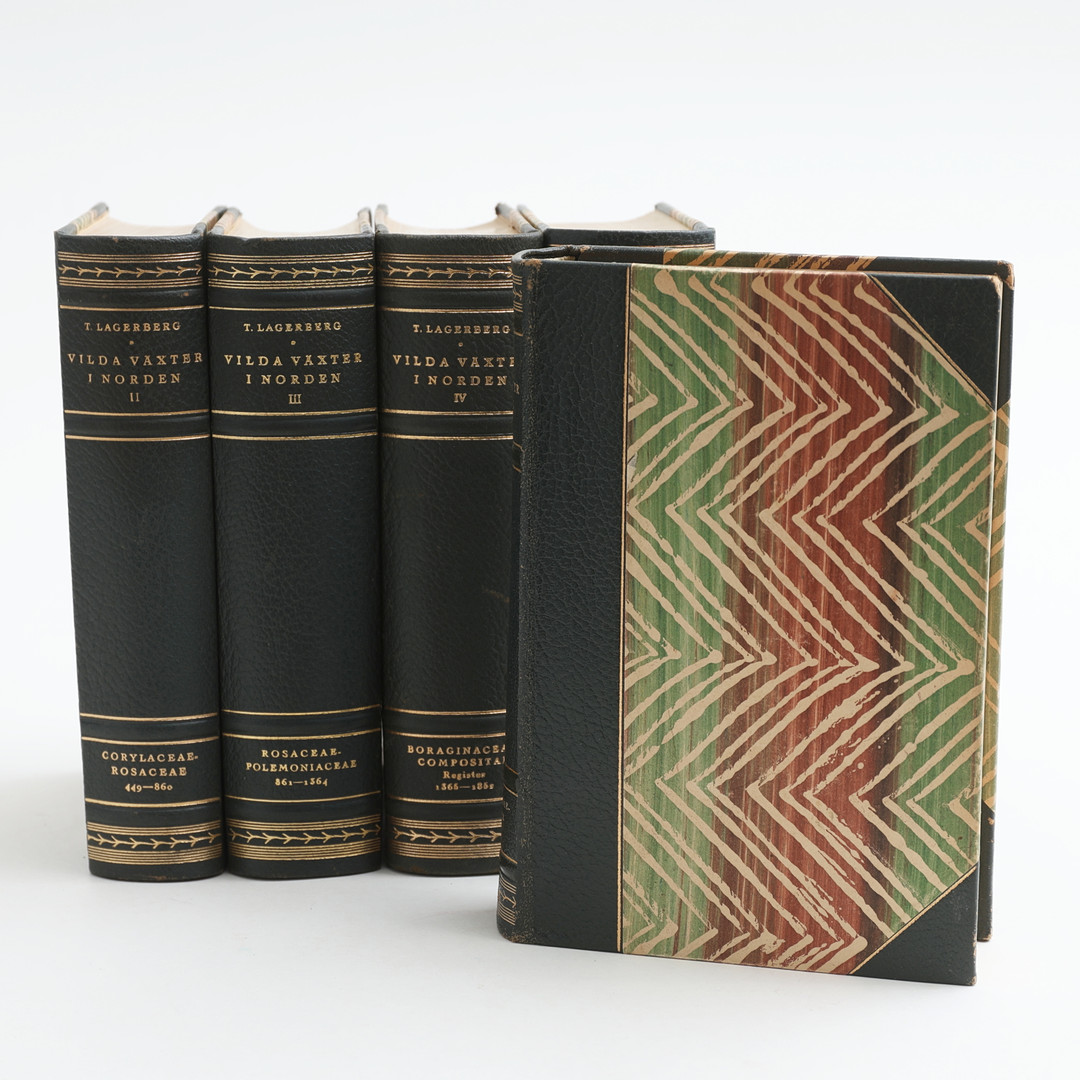 VILDA VÄXTER I NORDEN, 5 volymer, bl.a. Torsten Lagerberg, Bokförlaget natur och kultur, 1947-1952.