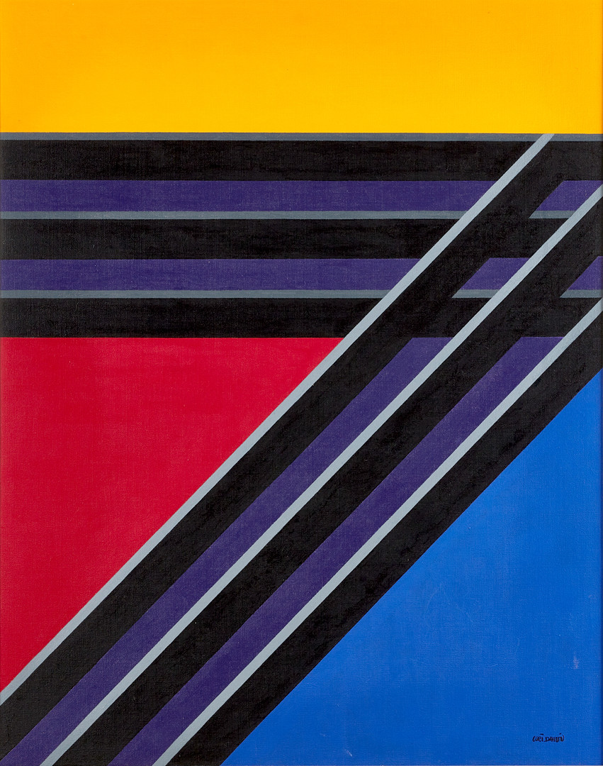 CURT DAHLÉN (Sverige, 1931–2025), "X 2000", signerad och daterad 93, akryl på duk.