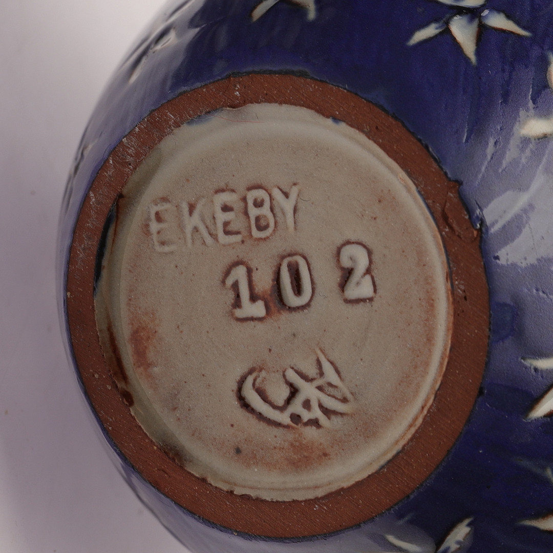 INGRID ATTERBERG. Vaser, 2 st, keramik," Star", Ekeby, 1940-tal.