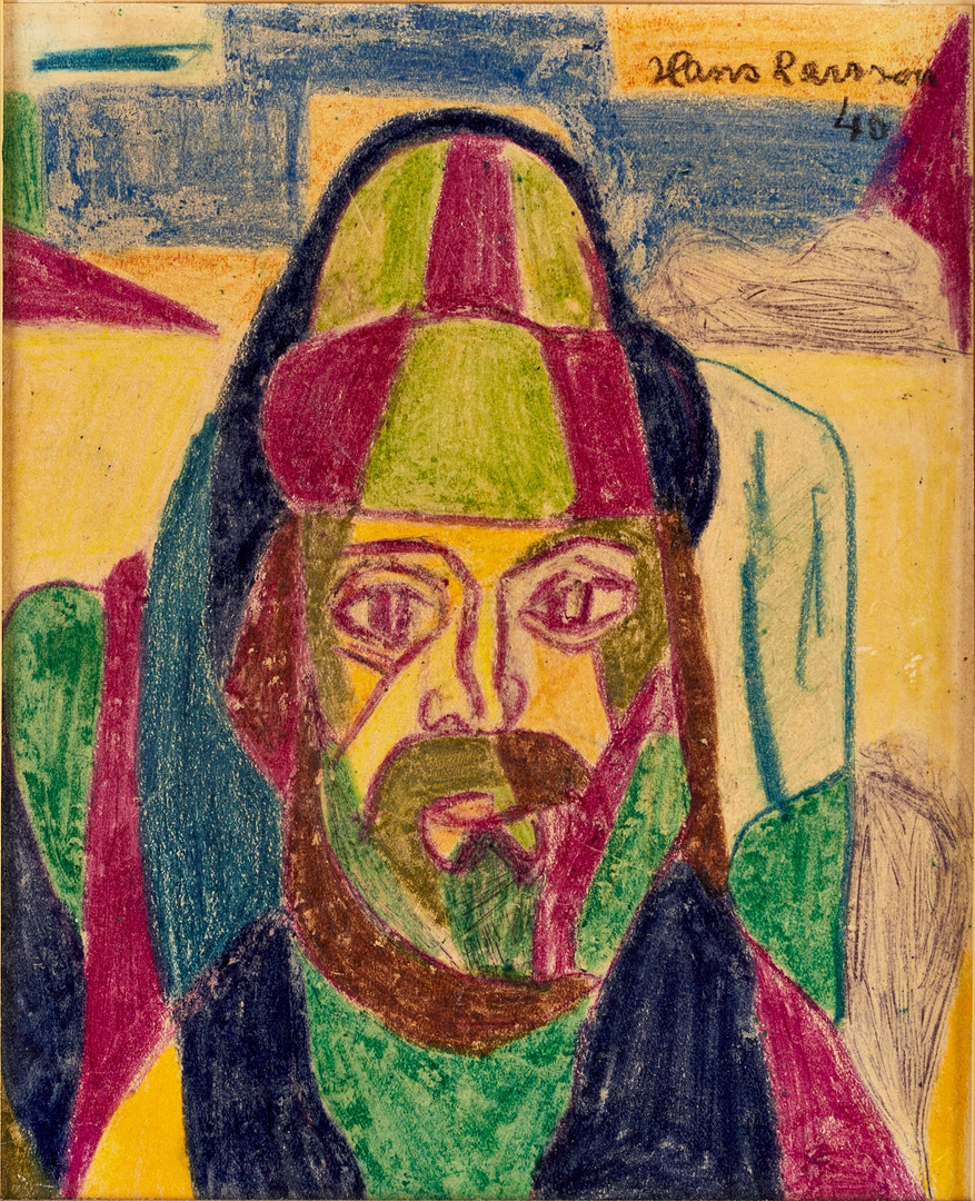 HANS LARSSON (1910-1973), Beduin, signerad och daterd 40, pastell/blandteknik på papper.