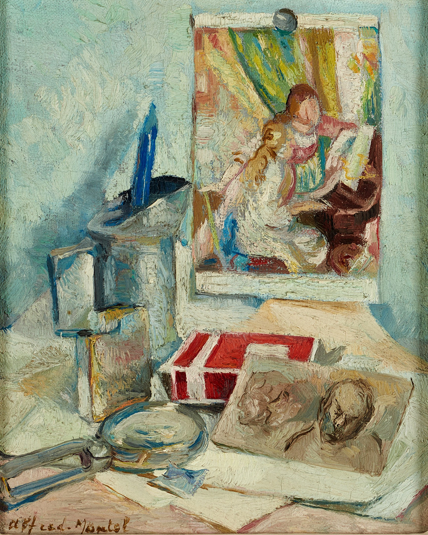 ALFRED LOP-MONTEL (Frankrike, 1898-1971). Stilleben, signerad, olja på duk.