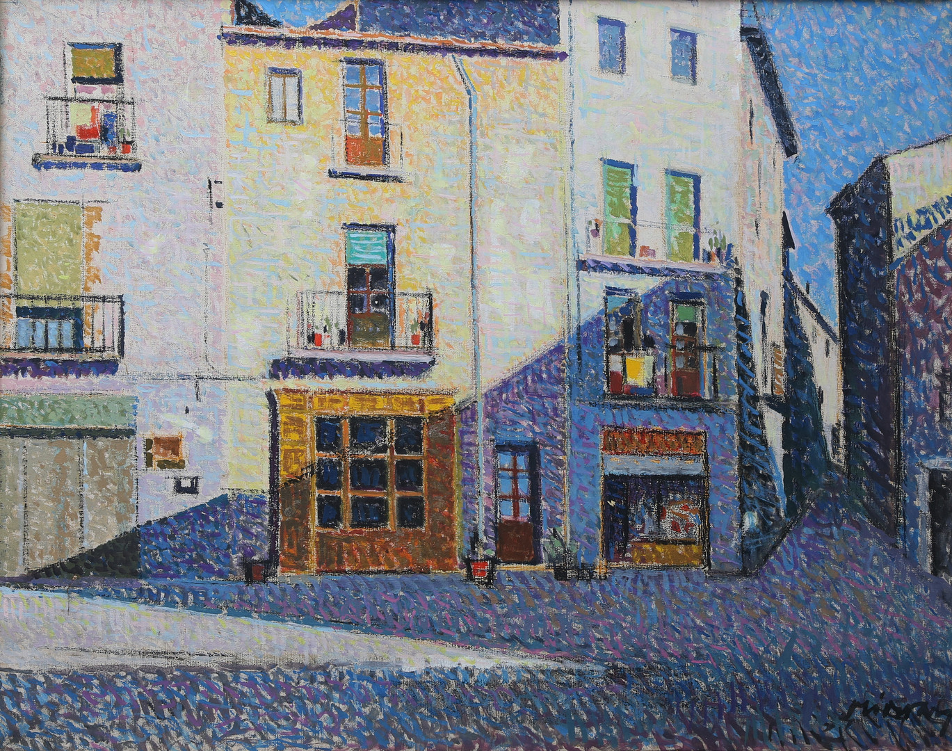 SPANISH SCHOOL, 20TH CENTURY. View of Besalú.