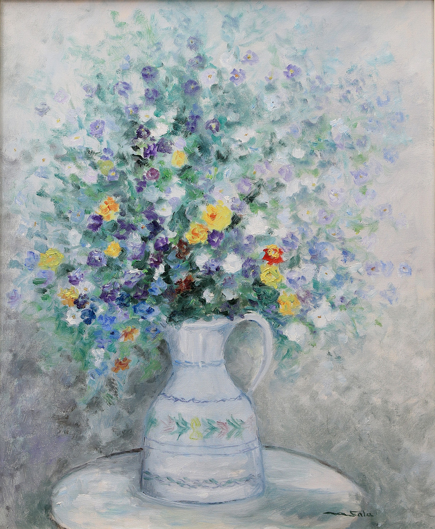 M. SALA. Flowers vase.
