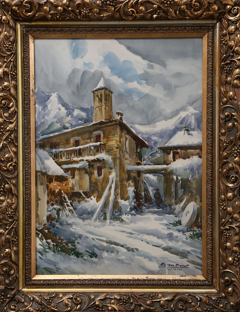 MARIANO BRUNET COLL. Snowy landscape.