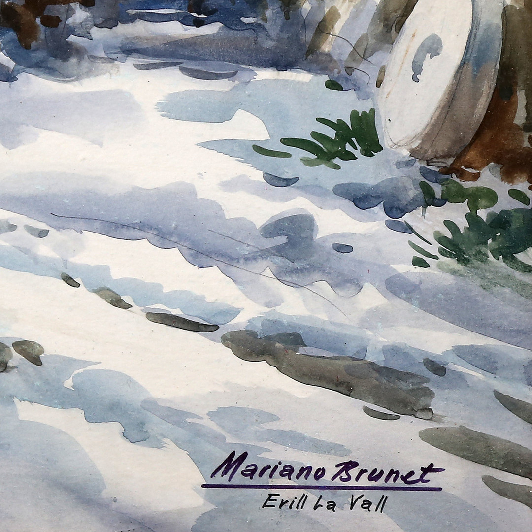 MARIANO BRUNET COLL. Snowy landscape.