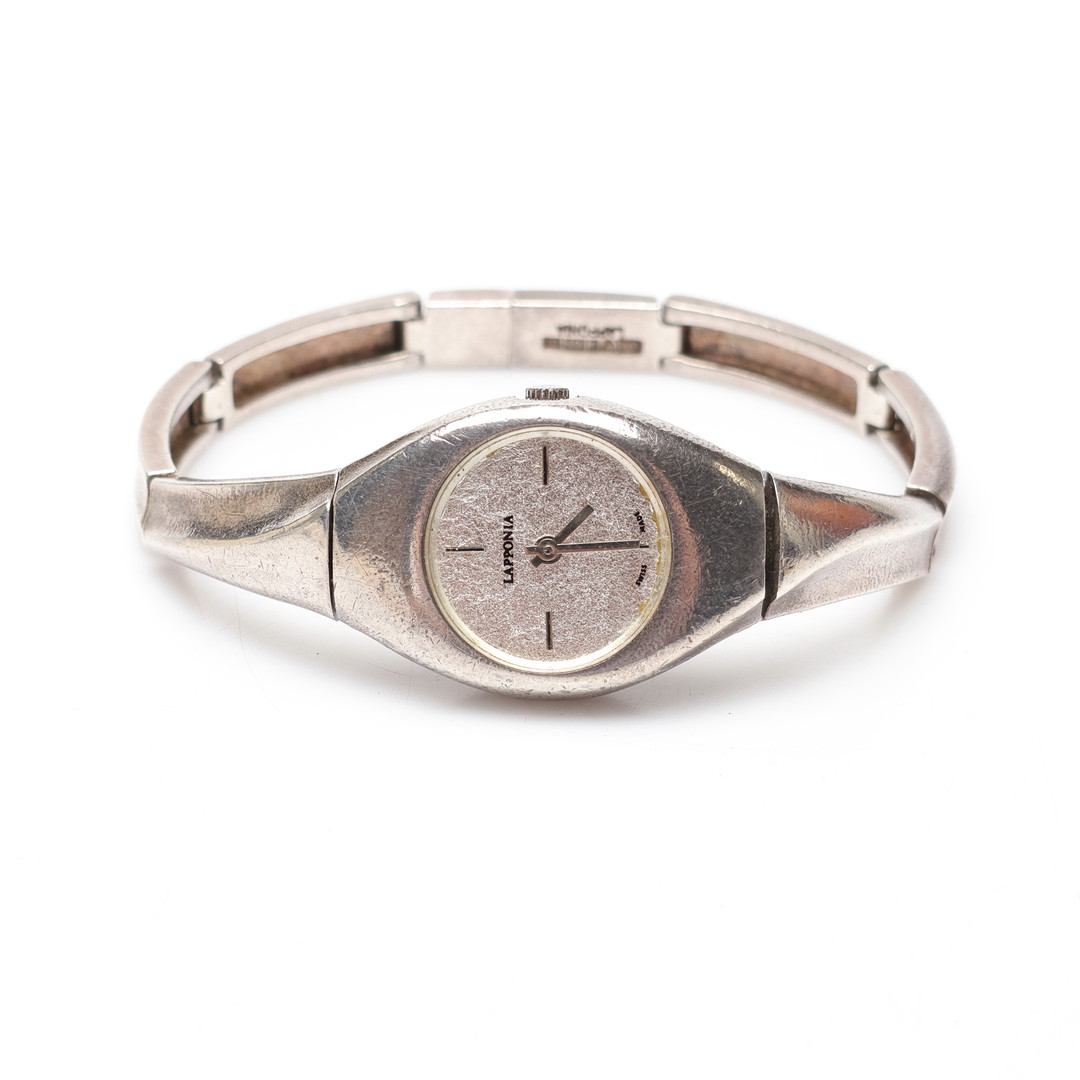 BJÖRN WECKSTRÖM. ARMBANDSUR, quartz, sterling silver, "Kitty Hawk", Lapponia, Finland, 1900-talets andra hälft.