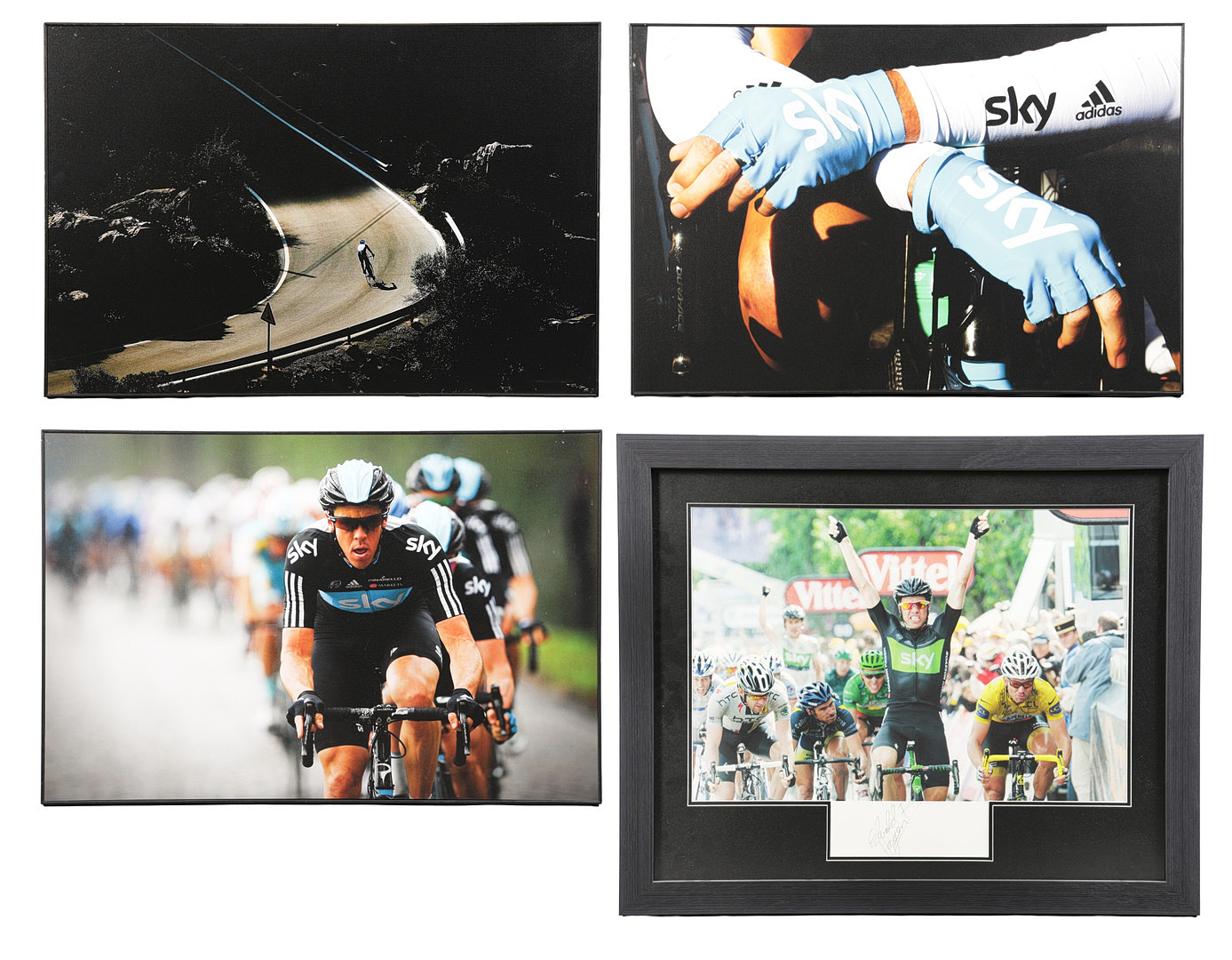 THREE CYCLING PHOTOGRAPHIC PRINTS TOGETHER WITH A SIGNED PHOTOGRAPH BY EDVALD BOASSON HAGEN (4).