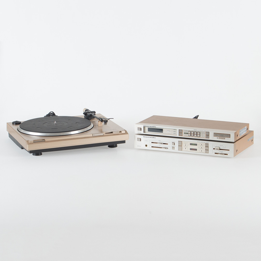 MARANTZ STEREO TURNTABLE TT120, MARANTZ STEREOPHONIC TUNER ST430, MARANTZ STEREO CONSOLE AMPLIFIER PM 230.