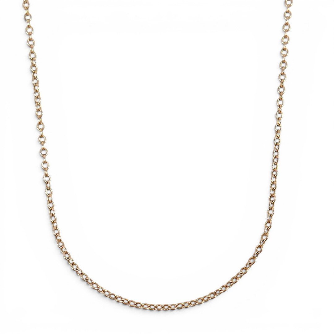 A 9CT YELLOW GOLD CHAIN.