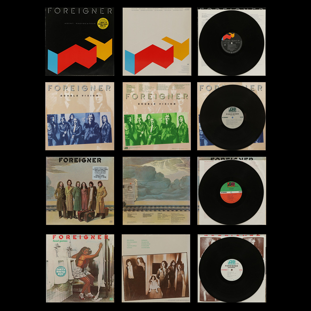 4 LP-SKIVOR, FOREIGNER.
