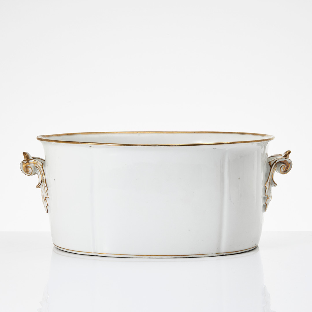 CHAMPAGNEKYLARE, porslin, Frankrike 1800-talets mitt, förgylld dekor.