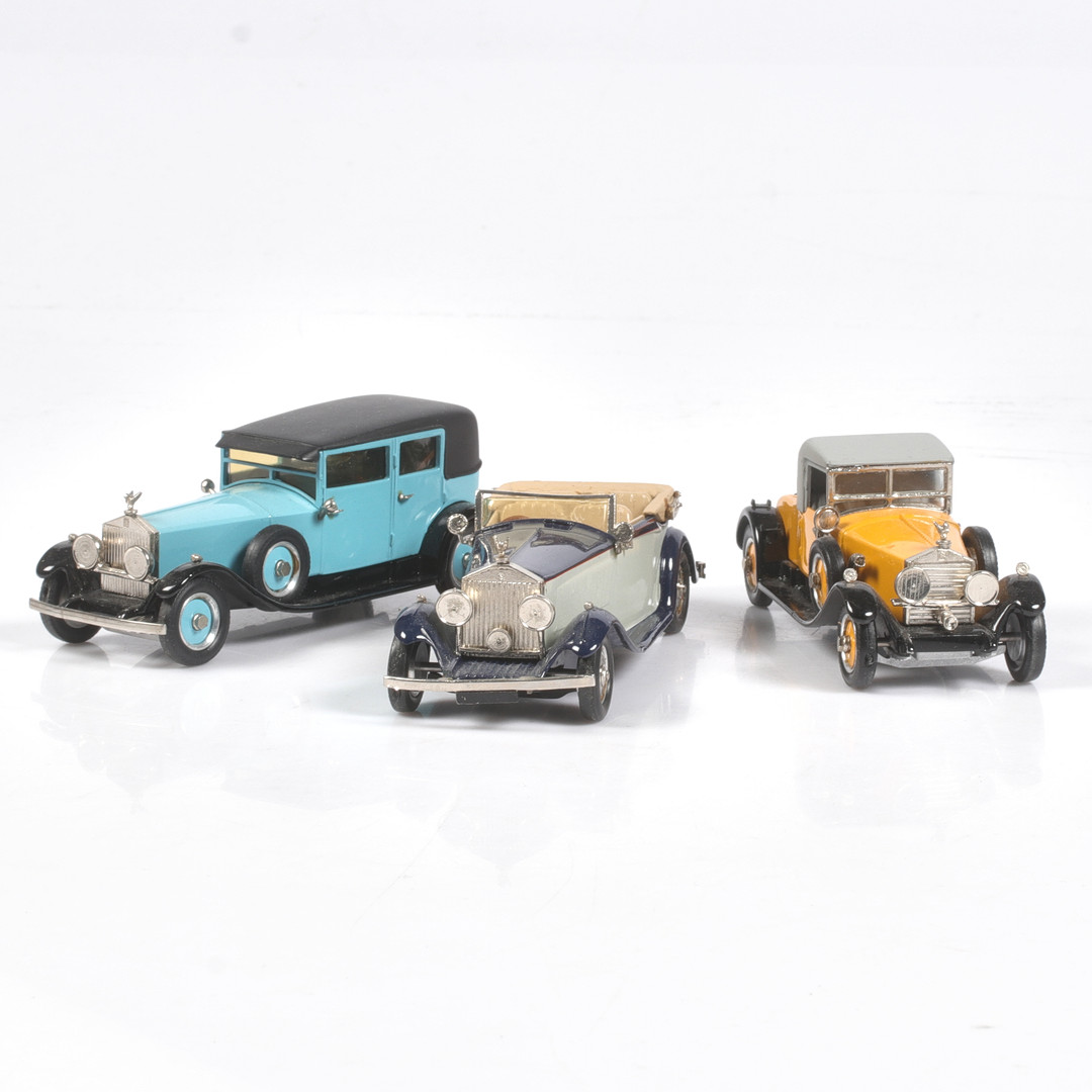 MODELLBILAR, 3 st, metall, Rolls Royce, 1930/40-tal, Western Models, skala 1:43.