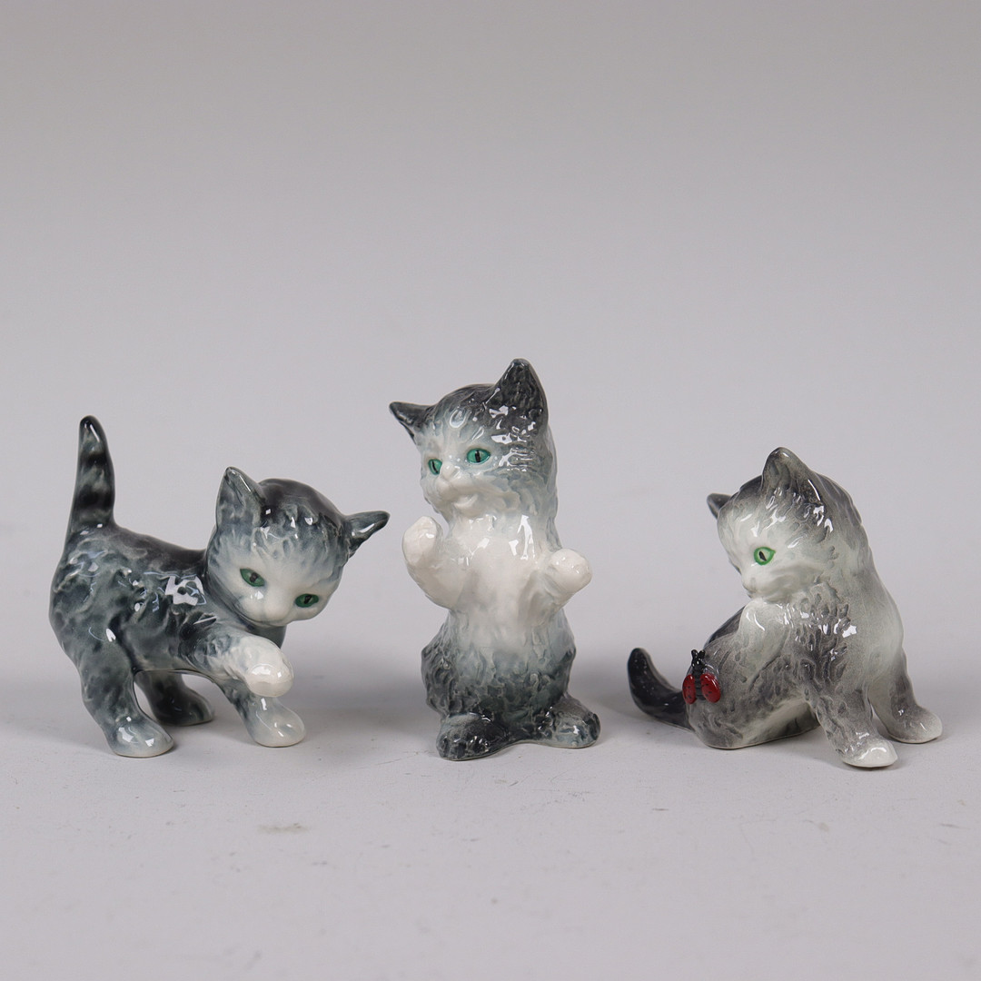 FIGURINER, Goebel, kattungar i porslin, 3 st.