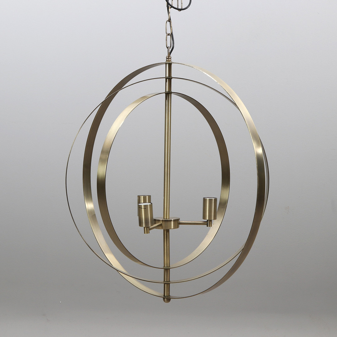 MARKSLÖJD, TAKLAMPA. Borstad metall. "Orbit". 1900-talets senare del.